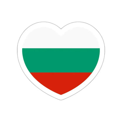 Heart Flag of Bulgaria - STICKER Vinyl Die-Cut Decal White Die-Cut 2 Inch - The Sticker Space