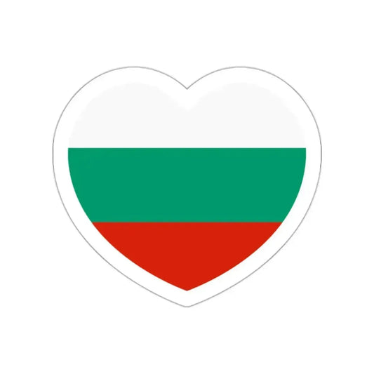 Heart Flag of Bulgaria - STICKER Vinyl Die-Cut Decal White Die-Cut 2 Inch - The Sticker Space