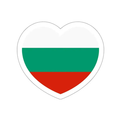 Heart Flag of Bulgaria - STICKER Vinyl Die-Cut Decal White Die-Cut 3 Inch - The Sticker Space