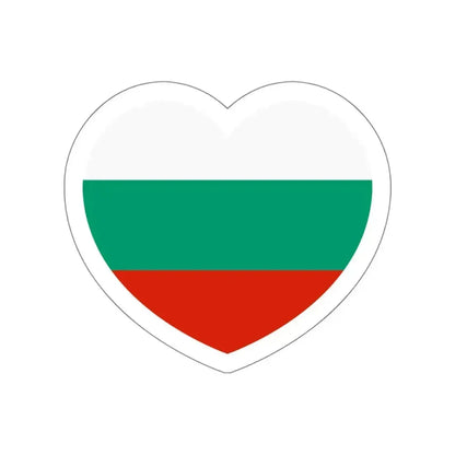 Heart Flag of Bulgaria - STICKER Vinyl Die-Cut Decal White Die-Cut 6 Inch - The Sticker Space