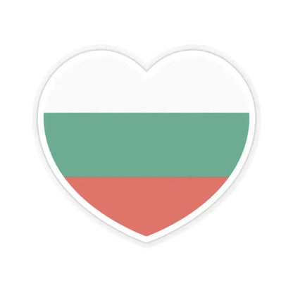 Heart Flag of Bulgaria - STICKER Vinyl Kiss-Cut Decal 2 Inch Transparent - The Sticker Space