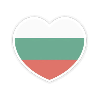 Heart Flag of Bulgaria - STICKER Vinyl Kiss-Cut Decal 3 Inch Transparent - The Sticker Space
