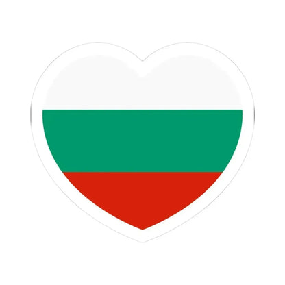 Heart Flag of Bulgaria - STICKER Vinyl Kiss-Cut Decal 3 Inch White - The Sticker Space
