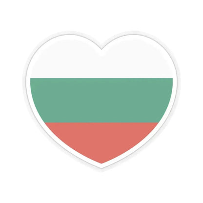 Heart Flag of Bulgaria - STICKER Vinyl Kiss-Cut Decal 6 Inch Transparent - The Sticker Space