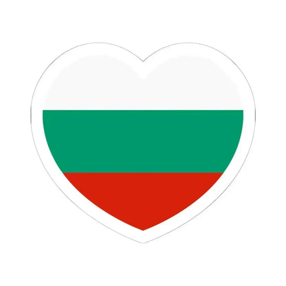 Heart Flag of Bulgaria - STICKER Vinyl Kiss-Cut Decal 6 Inch White - The Sticker Space