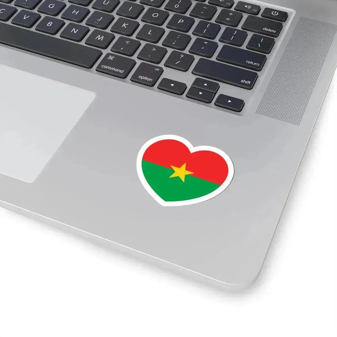 Heart Flag of Burkina Faso - STICKER Vinyl Kiss-Cut Decal - The Sticker Space