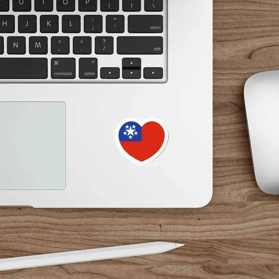 Heart Flag of Burma 1948-1974 - STICKER Vinyl Die-Cut Decal - The Sticker Space