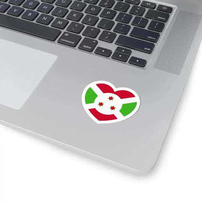 Heart Flag of Burundi - STICKER Vinyl Kiss-Cut Decal - The Sticker Space