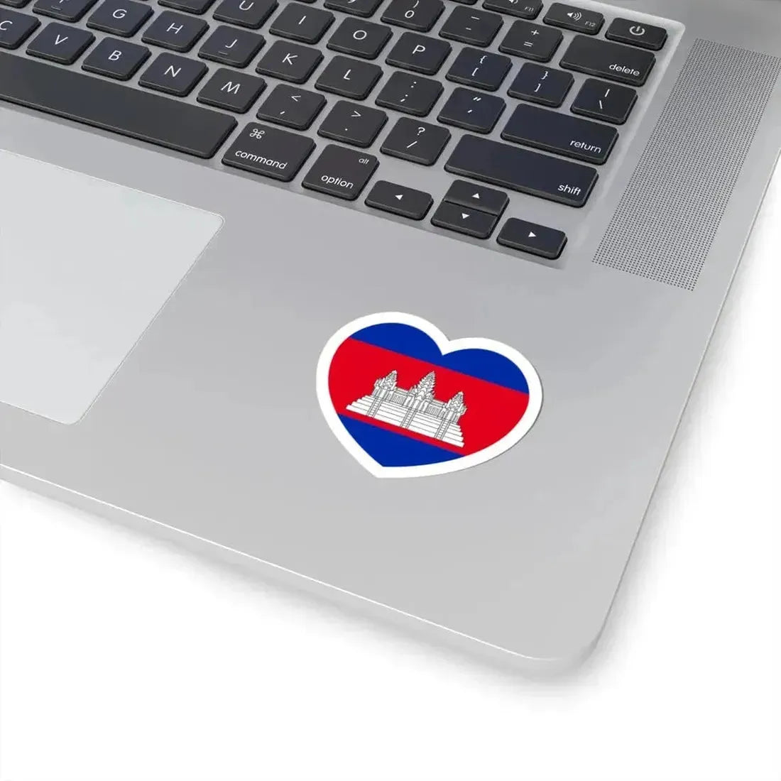 Heart Flag of Cambodia - STICKER Vinyl Kiss-Cut Decal - The Sticker Space