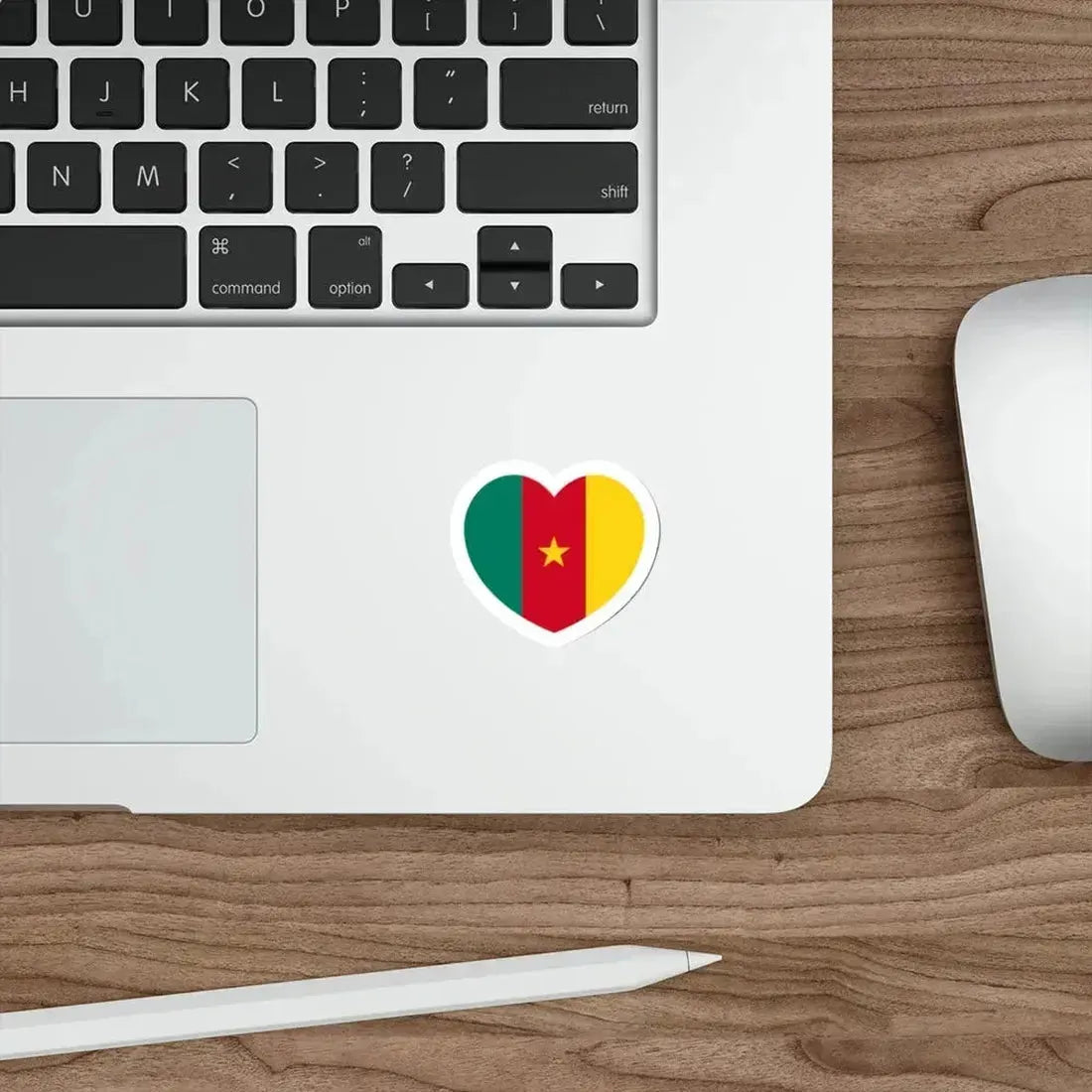 Heart Flag of Cameroon - STICKER Vinyl Die-Cut Decal - The Sticker Space