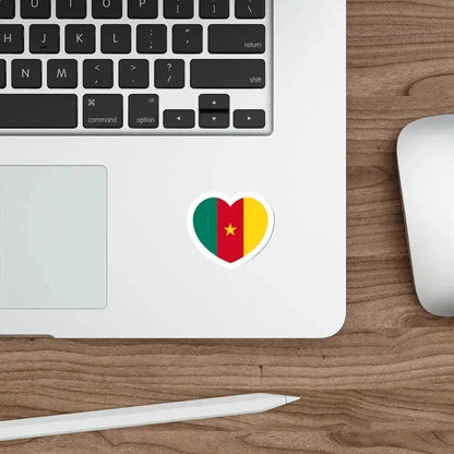 Heart Flag of Cameroon - STICKER Vinyl Die-Cut Decal - The Sticker Space