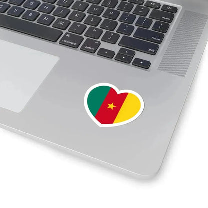 Heart Flag of Cameroon - STICKER Vinyl Kiss-Cut Decal - The Sticker Space