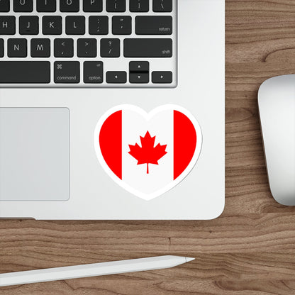 Heart Flag of Canada - STICKER Vinyl Die-Cut Decal-The Sticker Space