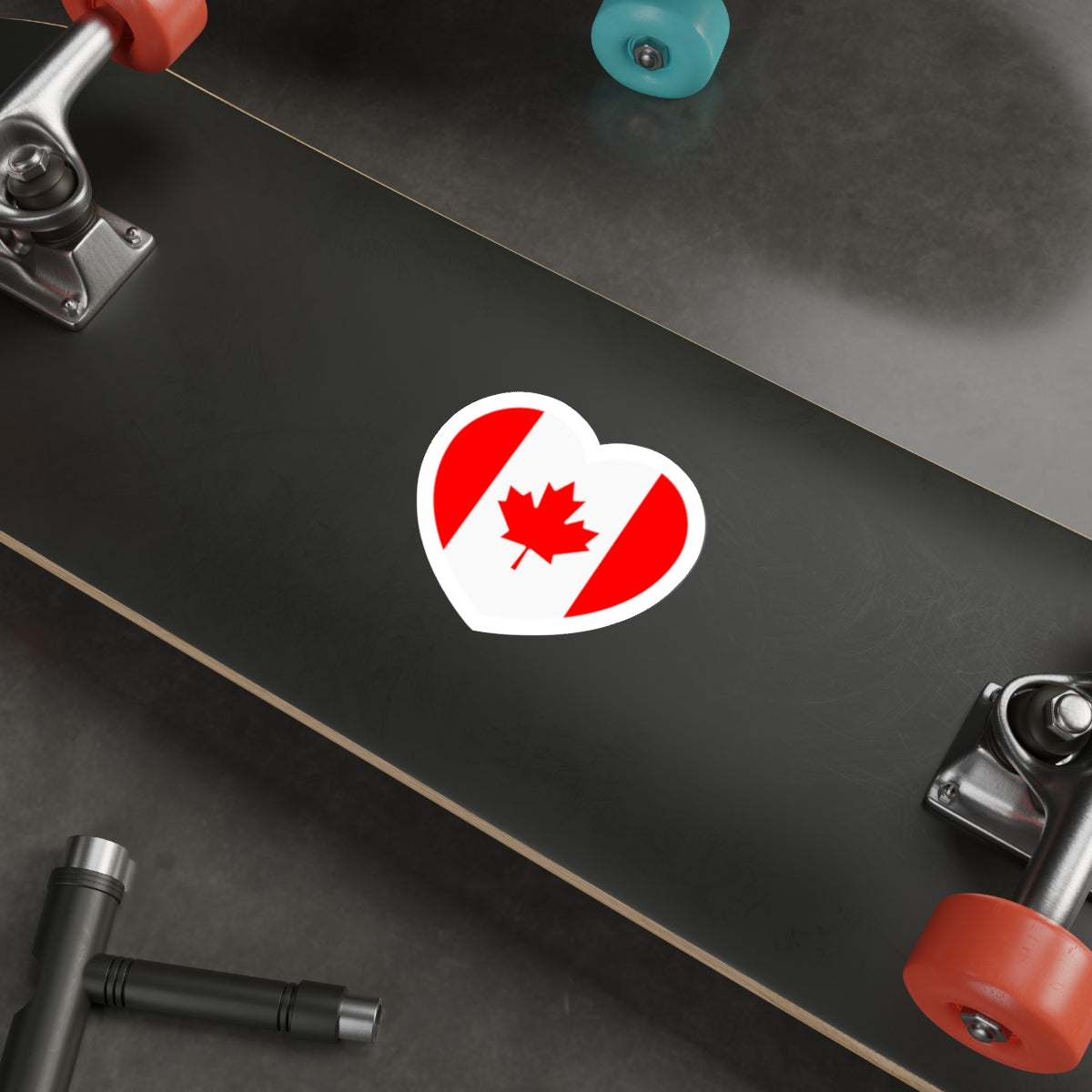 Heart Flag of Canada - STICKER Vinyl Die-Cut Decal-The Sticker Space