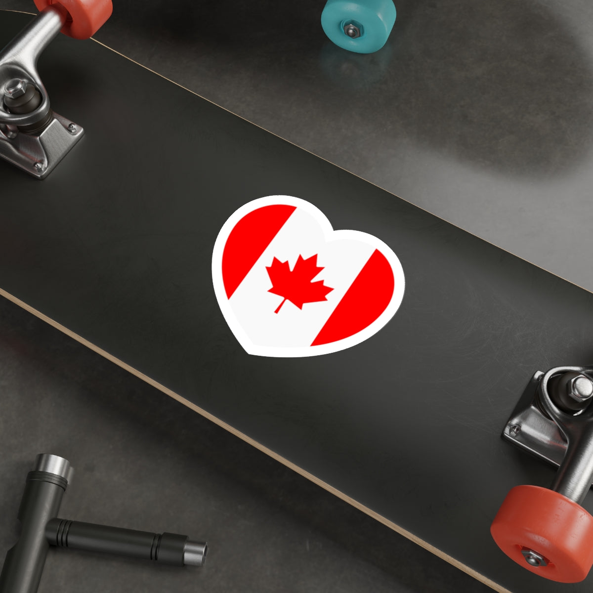 Heart Flag of Canada - STICKER Vinyl Die-Cut Decal-The Sticker Space