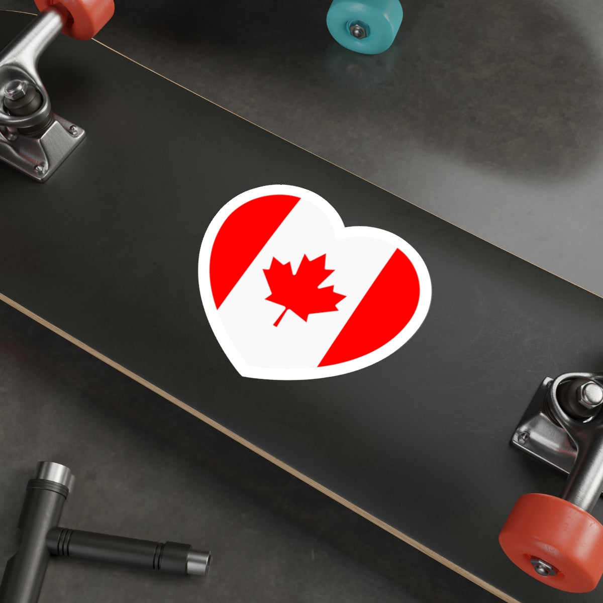 Heart Flag of Canada - STICKER Vinyl Die-Cut Decal-The Sticker Space