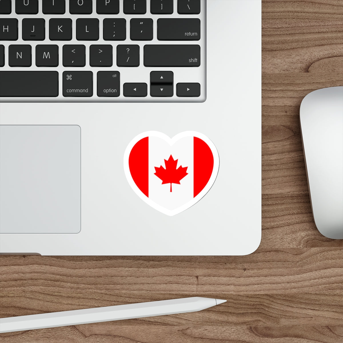 Heart Flag of Canada - STICKER Vinyl Die-Cut Decal-The Sticker Space