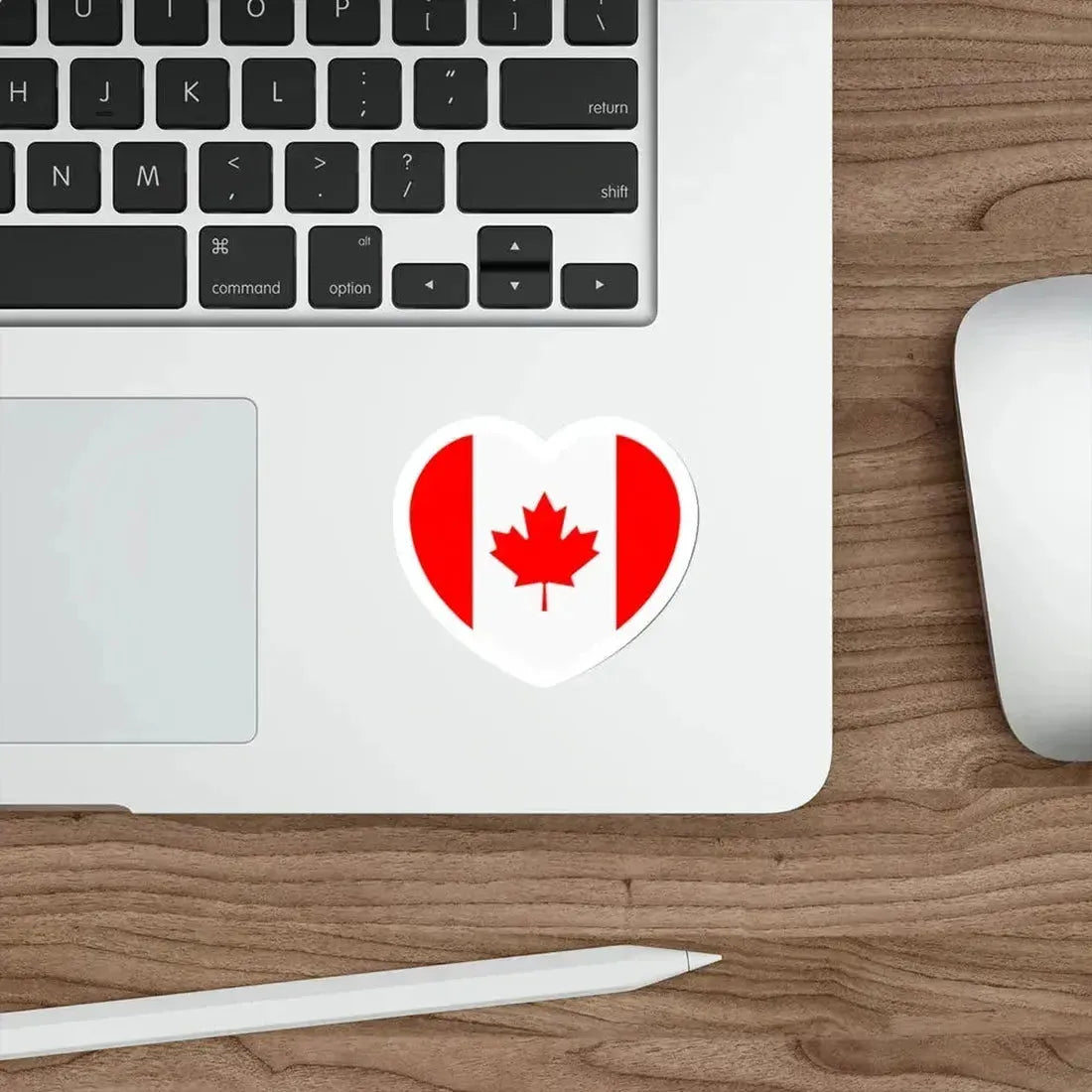 Heart Flag of Canada - STICKER Vinyl Die-Cut Decal - The Sticker Space