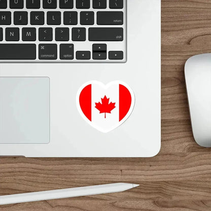 Heart Flag of Canada - STICKER Vinyl Die-Cut Decal - The Sticker Space