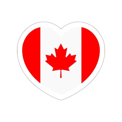 Heart Flag of Canada - STICKER Vinyl Die-Cut Decal White Die-Cut 2 Inch - The Sticker Space
