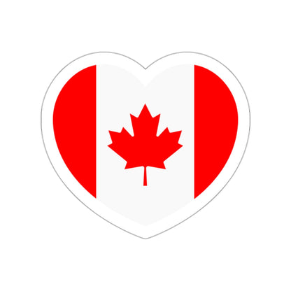 Heart Flag of Canada - STICKER Vinyl Die-Cut Decal-White-The Sticker Space