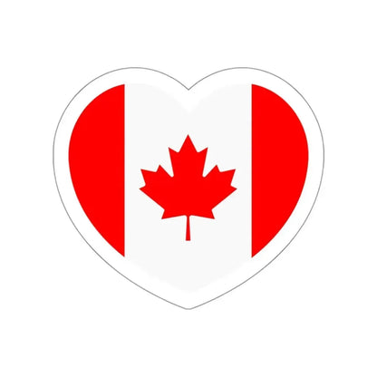 Heart Flag of Canada - STICKER Vinyl Die-Cut Decal White Die-Cut 3 Inch - The Sticker Space