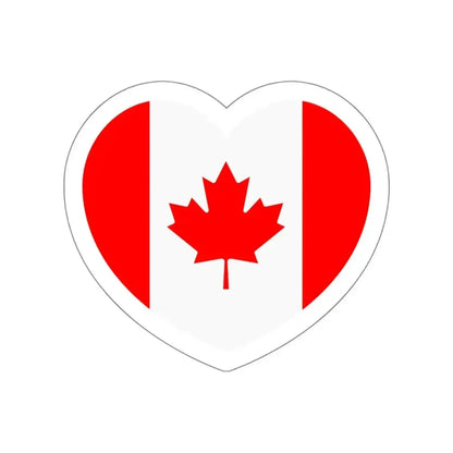 Heart Flag of Canada - STICKER Vinyl Die-Cut Decal White Die-Cut 4 Inch - The Sticker Space