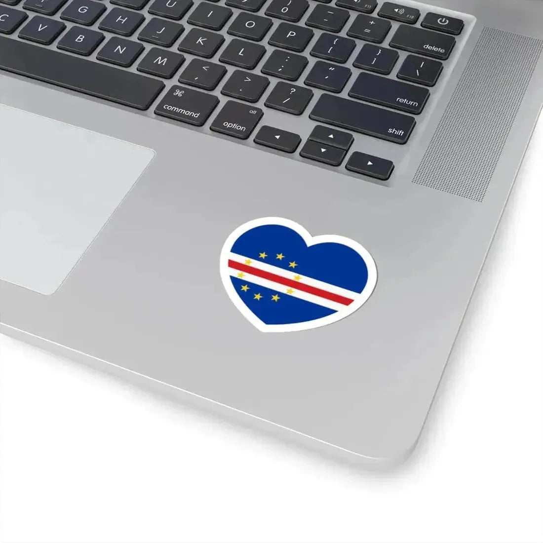 Heart Flag of Cape Verde - STICKER Vinyl Kiss-Cut Decal - The Sticker Space