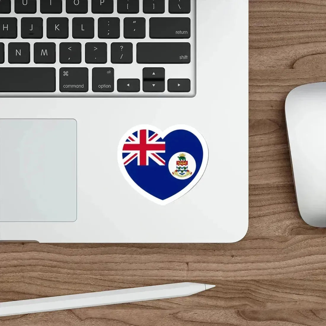 Heart Flag of Cayman Islands pre-1999 - STICKER Vinyl Die-Cut Decal - The Sticker Space