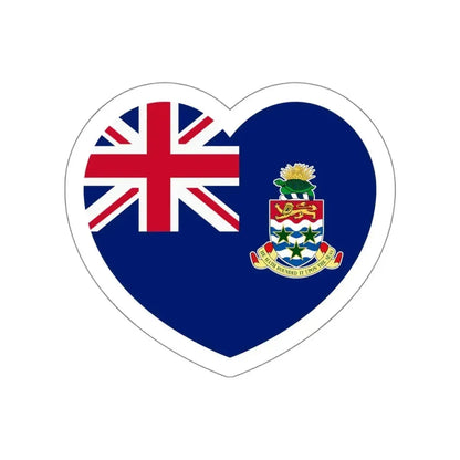 Heart Flag of Cayman Islands - STICKER Vinyl Die-Cut Decal White Die-Cut 6 Inch - The Sticker Space