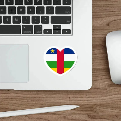 Heart Flag of Central African Republic - STICKER Vinyl Die-Cut Decal - The Sticker Space