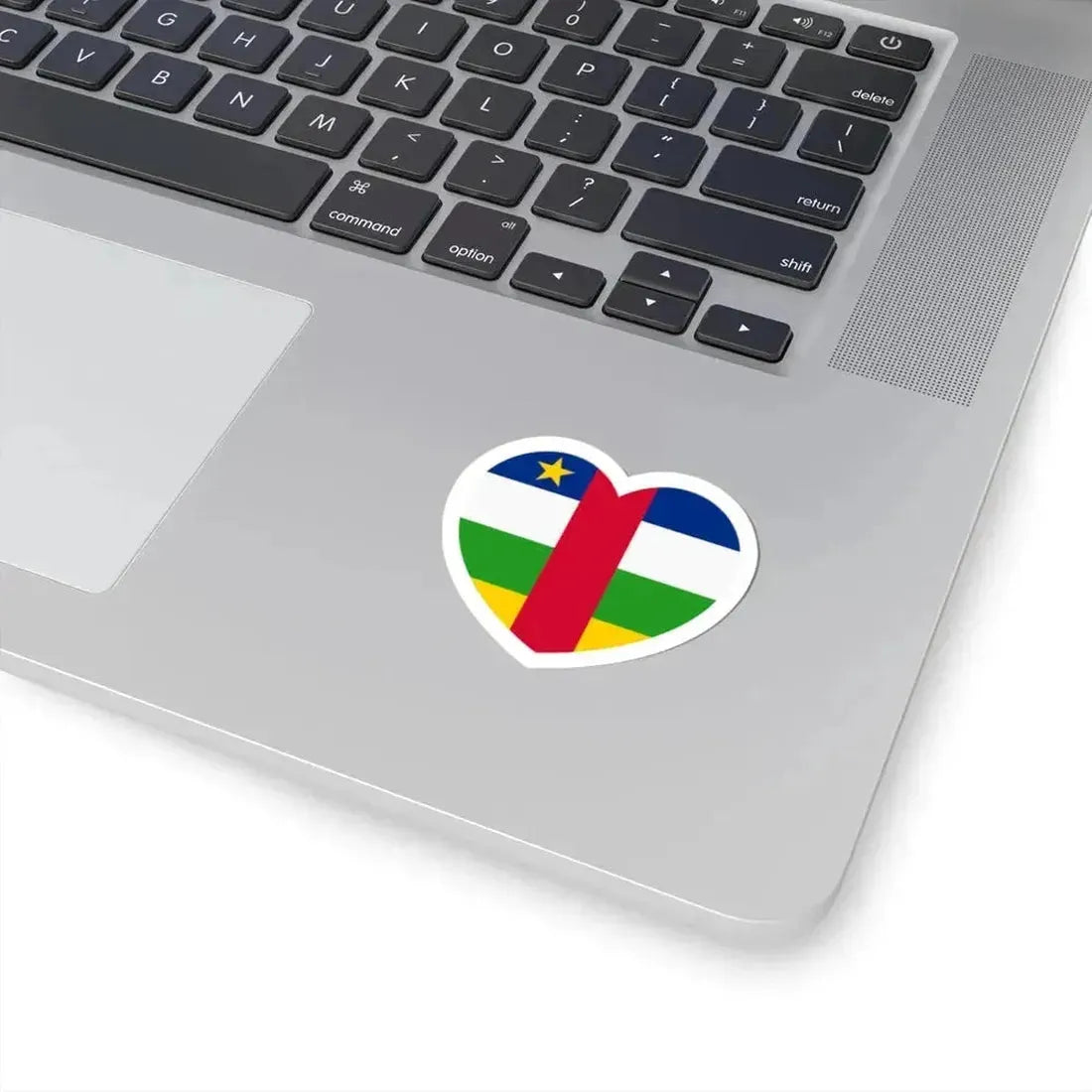 Heart Flag of Central African Republic - STICKER Vinyl Kiss-Cut Decal - The Sticker Space