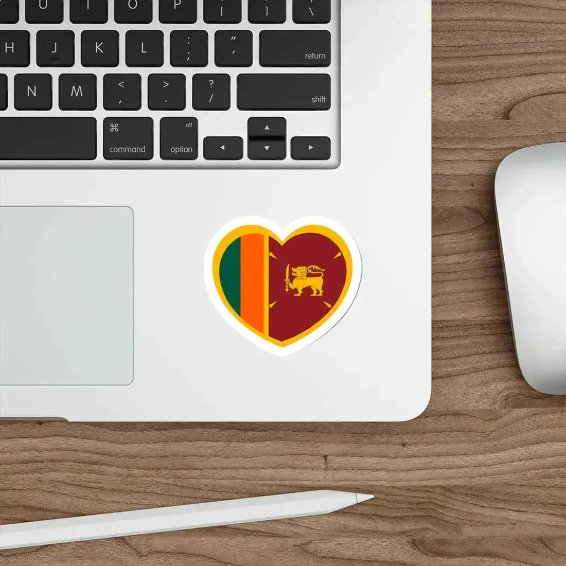 Heart Flag of Ceylon 1951-1972 - STICKER Vinyl Die-Cut Decal - The Sticker Space