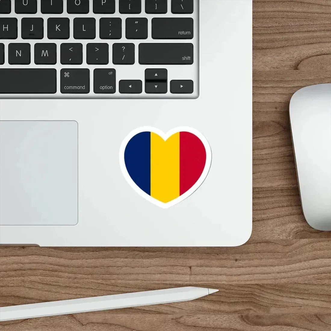 Heart Flag of Chad - STICKER Vinyl Die-Cut Decal - The Sticker Space