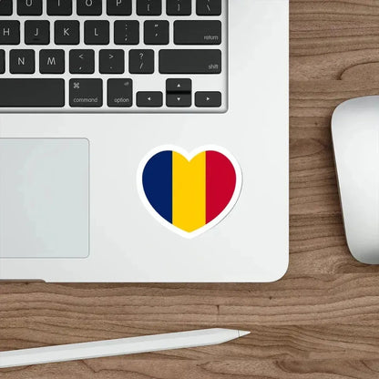Heart Flag of Chad - STICKER Vinyl Die-Cut Decal - The Sticker Space