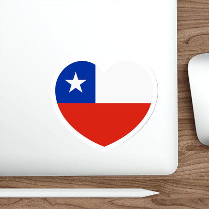 Heart Flag of Chile - STICKER Vinyl Die-Cut Decal-The Sticker Space