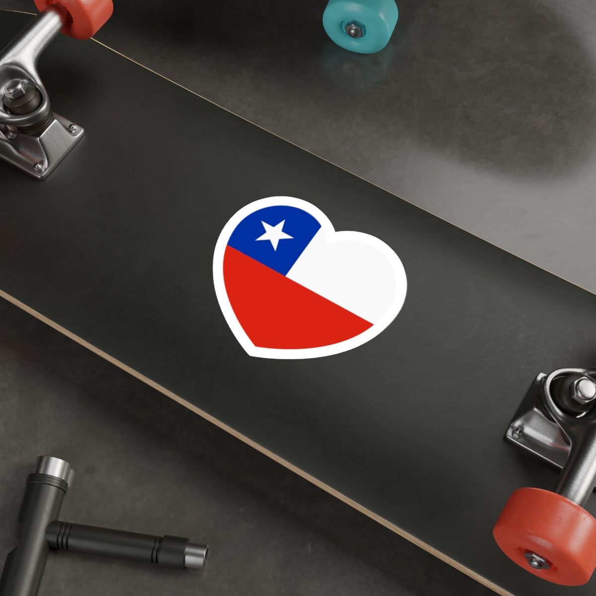 Heart Flag of Chile - STICKER Vinyl Die-Cut Decal-The Sticker Space