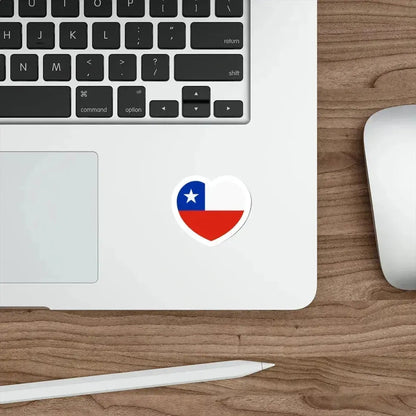 Heart Flag of Chile - STICKER Vinyl Die-Cut Decal - The Sticker Space