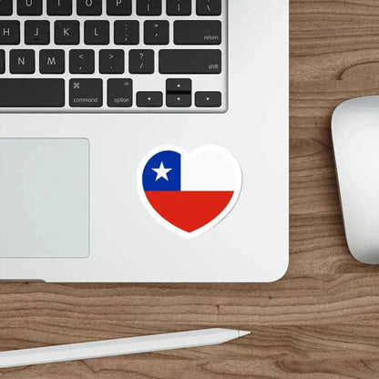 Heart Flag of Chile - STICKER Vinyl Die-Cut Decal - The Sticker Space