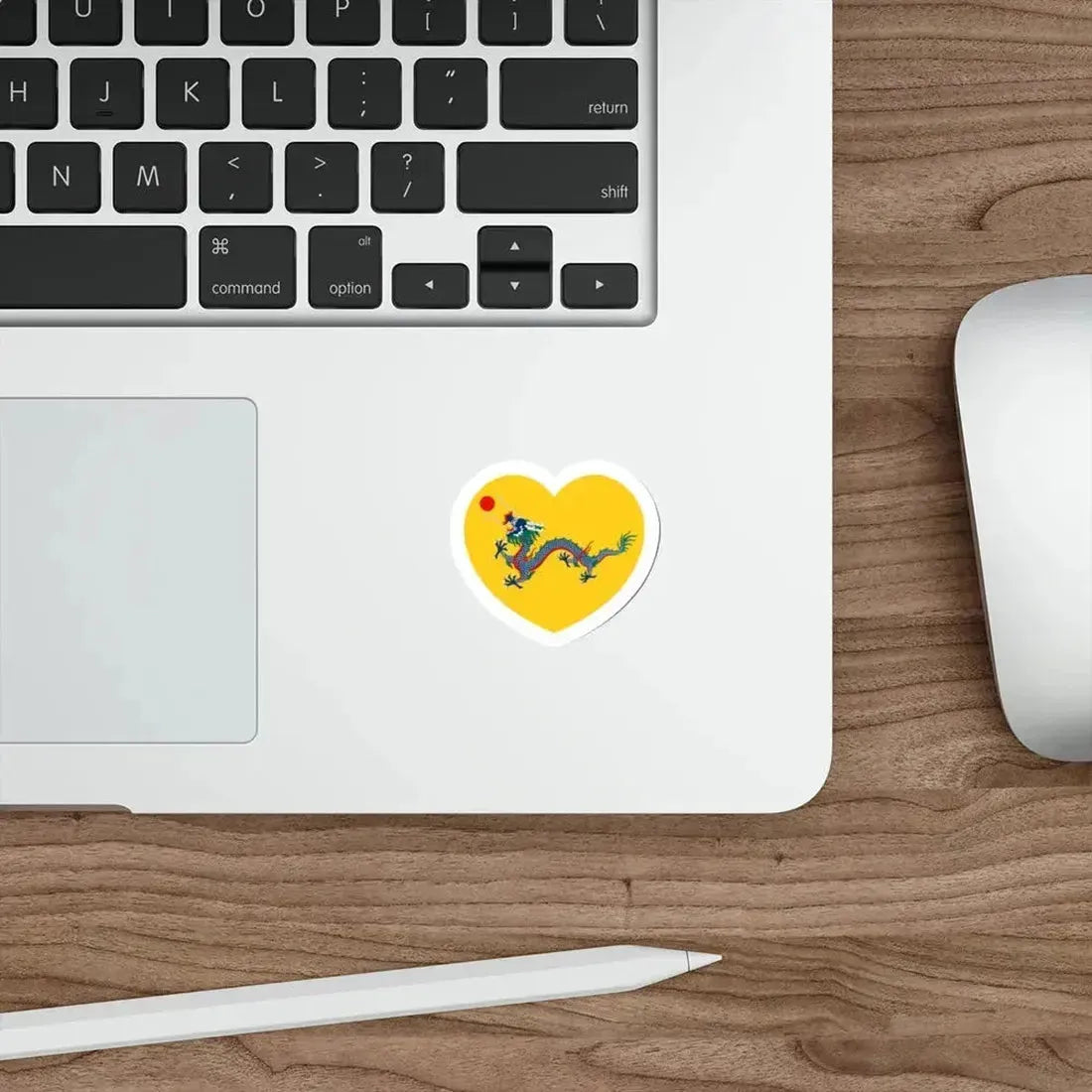 Heart Flag of China 1862-1912 - STICKER Vinyl Die-Cut Decal - The Sticker Space