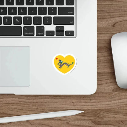 Heart Flag of China 1862-1912 - STICKER Vinyl Die-Cut Decal - The Sticker Space