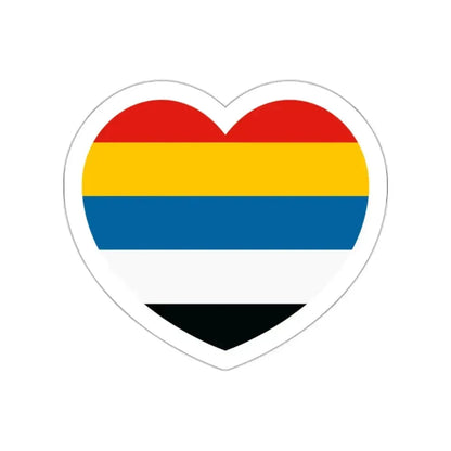 Heart Flag of China 1912-1928 - STICKER Vinyl Die-Cut Decal White Die-Cut 2 Inch - The Sticker Space