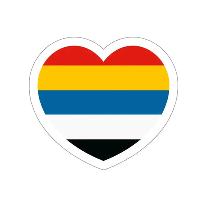 Heart Flag of China 1912-1928 - STICKER Vinyl Die-Cut Decal White Die-Cut 3 Inch - The Sticker Space