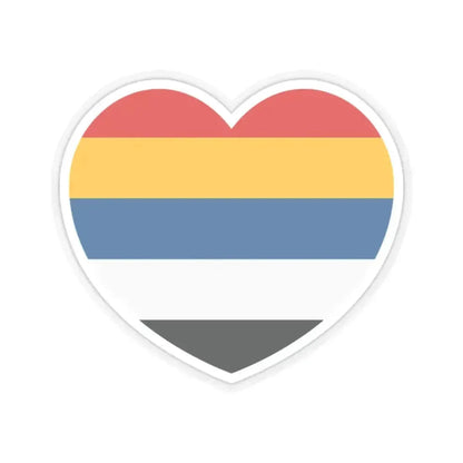 Heart Flag of China 1912-1928 - STICKER Vinyl Kiss-Cut Decal 2 Inch Transparent - The Sticker Space