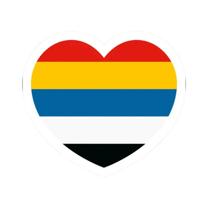 Heart Flag of China 1912-1928 - STICKER Vinyl Kiss-Cut Decal 2 Inch White - The Sticker Space