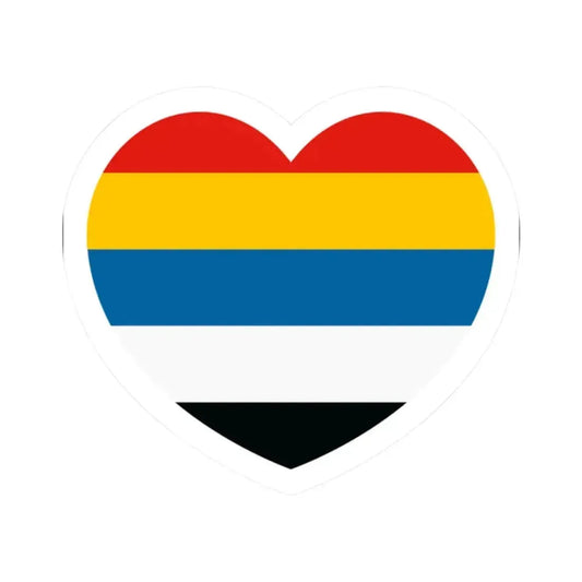Heart Flag of China 1912-1928 - STICKER Vinyl Kiss-Cut Decal 2 Inch White - The Sticker Space