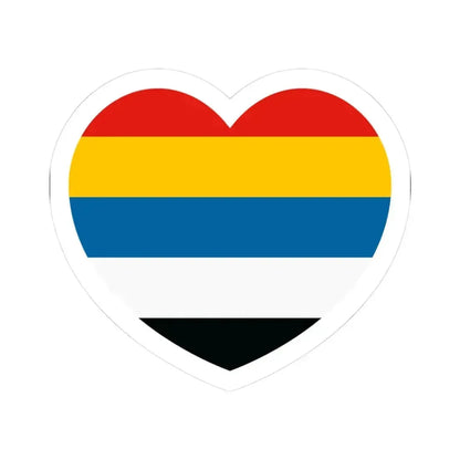 Heart Flag of China 1912-1928 - STICKER Vinyl Kiss-Cut Decal 3 Inch White - The Sticker Space