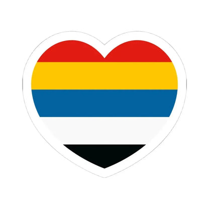 Heart Flag of China 1912-1928 - STICKER Vinyl Kiss-Cut Decal 4 Inch White - The Sticker Space