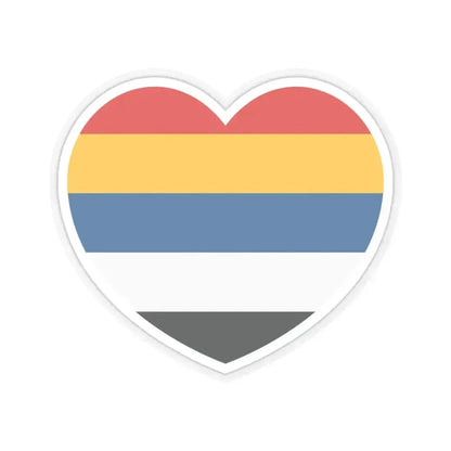 Heart Flag of China 1912-1928 - STICKER Vinyl Kiss-Cut Decal 6 Inch Transparent - The Sticker Space