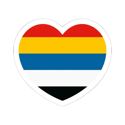 Heart Flag of China 1912-1928 - STICKER Vinyl Kiss-Cut Decal 6 Inch White - The Sticker Space